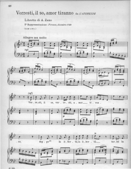 Vorresti, il so, amor tiranno da. L`ATENEIDE