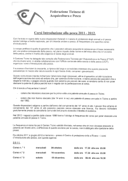Corsi Introduzione alla pesca 2011