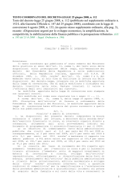 Testo del decreto-legge 25 giugno 2008, n. 112