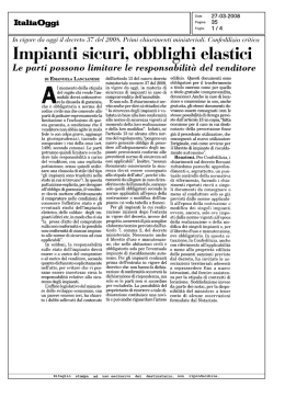 Impianti sicuri, obblighi elastici