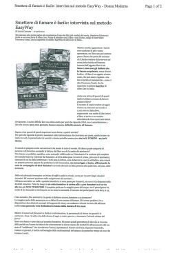 Smettere di fumare e facile: intervista sul metodo EasyWay