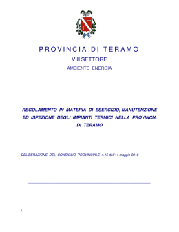 Scarica REGOLAMENTO IN MATERIA DI ESERCIZIO