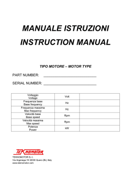 manuale istruzioni instruction manual