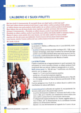 l`albero ei suoi frutti - Parrocchia Santa Lucia
