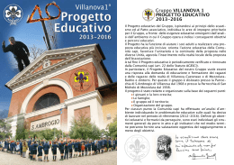 Gruppo VILLANOVA 1 PROGETTO EDUCATIVO 2013-2016
