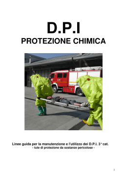 Linee guida per la manutenzione DPI 3 cat tute di