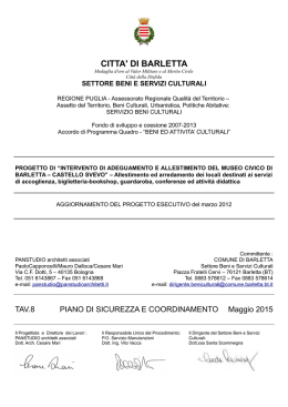 Tavola 8 Piano di sicurezza e coordinamento