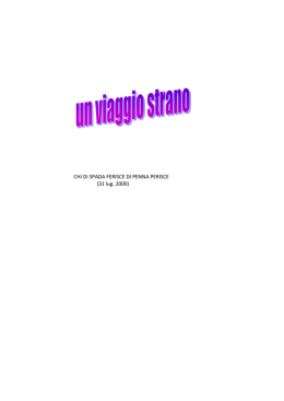 un viaggio strano
