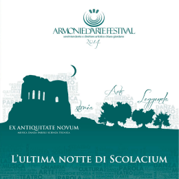 libretto dell`opera Ultima notte di Scolacium