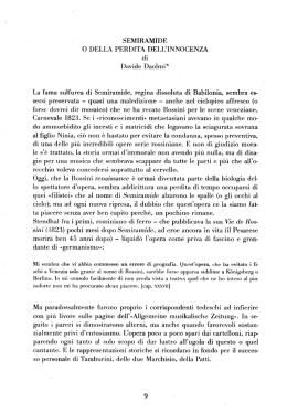 SEMIRAMIDE 0 DELLA PERDITA DELL`INNOCENZA di