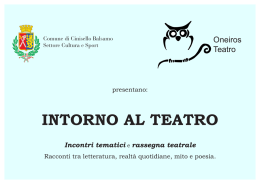 intorno al teatro - Comune di Cinisello Balsamo