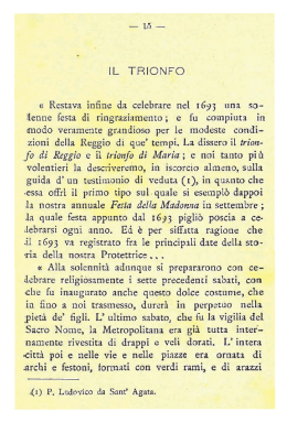 I sette Sabati B - Santa Maria Madre della Consolazione