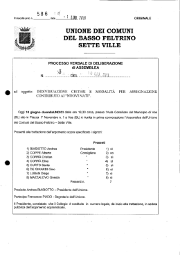 UNIONE DEI COMUNI DEL BASSO FELTRINO