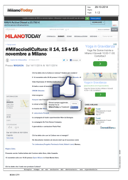MifacciodiCultura: il 14, 15 e 16 novembre a Milano