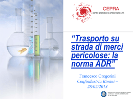 Trasporto su strada di merci pericolose: la norma ADR