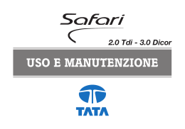 Manuale di Uso - Tata Safari 2.0 e 3.0