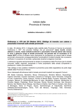 Bollettino URP n. 6 / dicembre 2012