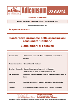 Conferenza nazionale delle associazioni consumatori italiane