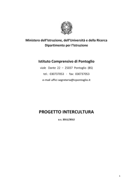 Progetto in PDF - Osservatorio Regionale per l`integrazione e la