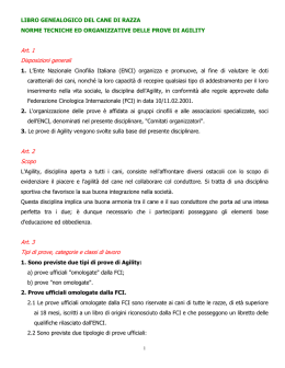 Art. 1 Disposizioni generali Art. 2 Scopo Art. 3 Tipi di prove
