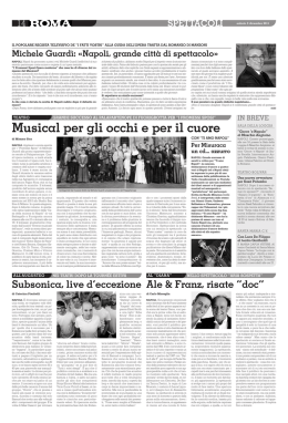 1-Michele Guardì:”Napoli, grande città di spettacolo”