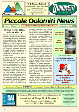 Gior. n.5 - Camping Club Piccole Dolomiti