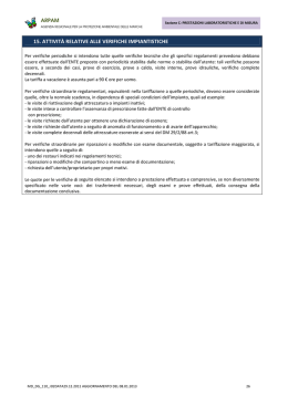 Tariffario Arpam Verifiche Impiantistiche