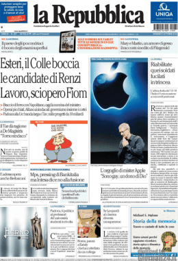 Prima Pagina ( La Repubblica )