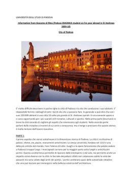 Padova ERASMUS student on his year abroad in St Andrews 2009