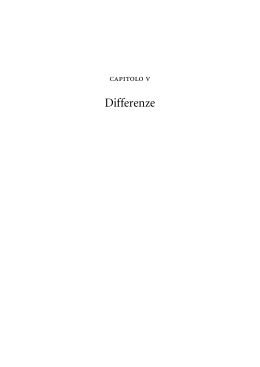 capitolo v · Differenze