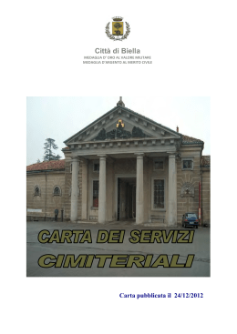 Carta dei servizi cimiteriali
