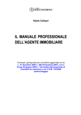 IL MANUALE PROFESSIONAL EE DELL`AGENTE IMMOBILIARE