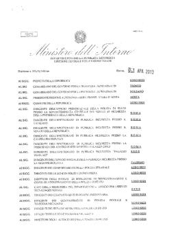Page 1 AI. SIGG. PRI&Egrave;FETI`I DEL-L&agrave; REPUBBLICA LO RO SEDI AL