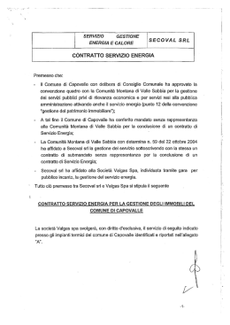 SERVIZIO GESTIONE ENERGIA E CALORE SECO VAL SRL