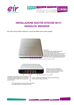 Manuale configurazione router ( Sitecom -IP)