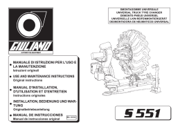 MANUALE DI ISTRUZIONI PER L`USO E LA MANUTENZIONE USE