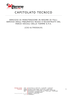 capitolato tecnico full service pneumatici