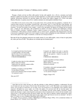 Laboratori poetici: Cyrano e l`ultima ariette oubli&eacute;e.