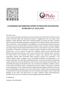 Seminari aperti di Pratiche Filosofiche