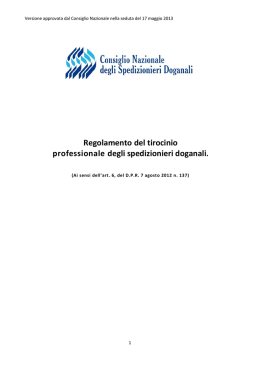 Nuovo regolamento Tirocinio17 maggio 2013