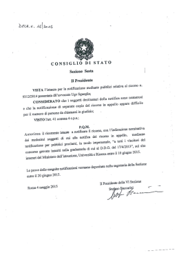 Notiﬁca per pubblici proclami