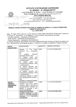 Verbale esame offerte Bando 14-2015