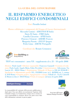 il risparmio energetico negli edifici condominiali
