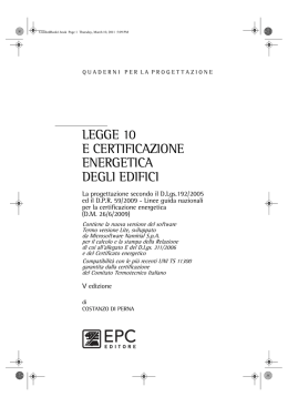 LEGGE 10 E CERTIFICAZIONE ENERGETICA DEGLI EDIFICI