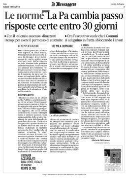 Le norme La Pa cambia passo risposte certe entro 30 giorni