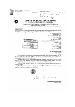 corte d `appello di roma - Ordine degli Avvocati di ROMA