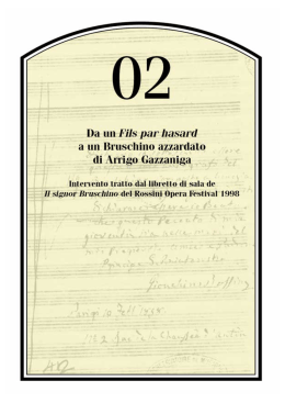02 Da un Fils par hasard a un Bruschino azzardato