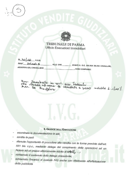 Page 1 ist Eğitst: TRIBUNALE DI PARMA Ufficio Esecuzioni