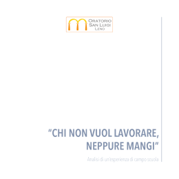 Leggi la relazione sul camposcuola