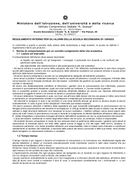 regolamento interno alunni 2014 - Istituto Comprensivo "A. Scarpa"